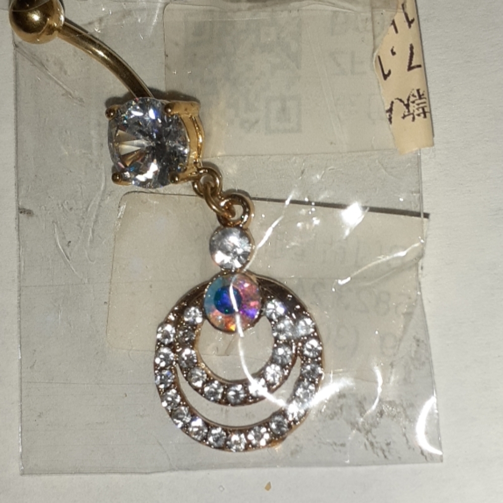 🆕 💖 Aurora Borealis Belly Ring